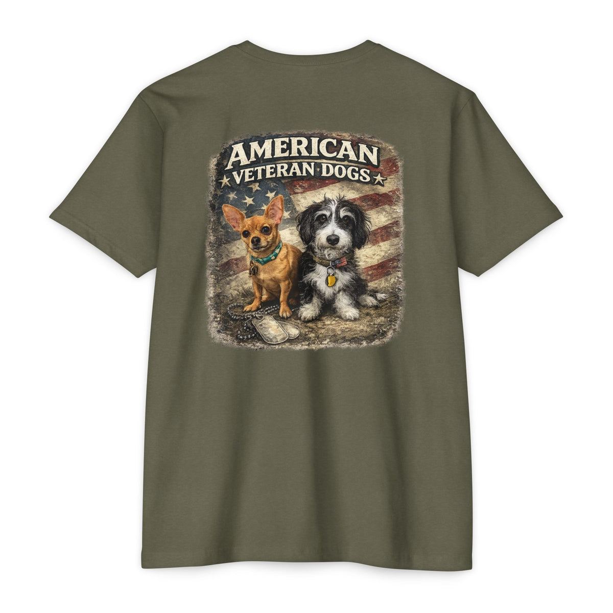 American Veteran Dogs patriotic T-shirt by SLYR Apparel - product view 2