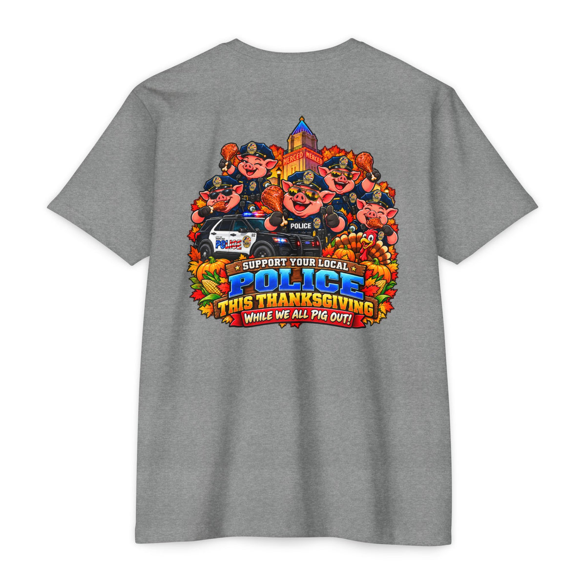 SLYR Apparel Support Your Local Police Thanksgiving T-Shirt