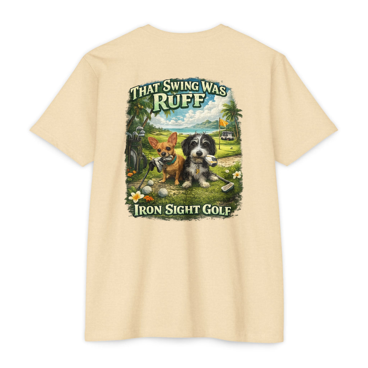 Mischief Dogs golf T-shirt by SLYR Apparel - product view 3