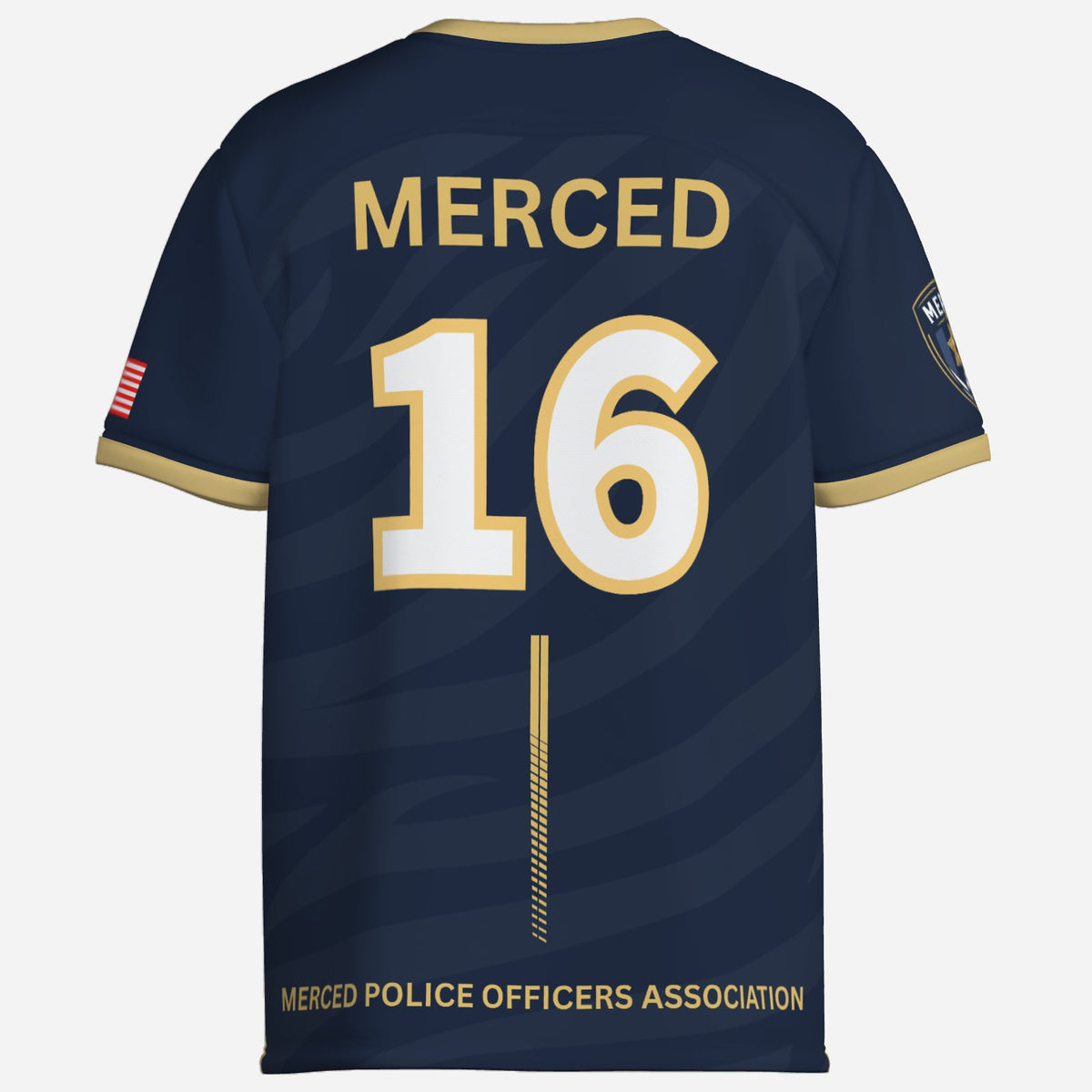 SLYR Apparel #16 MPOA Soccer Jersey for the Merced Police Officers Association Football Club