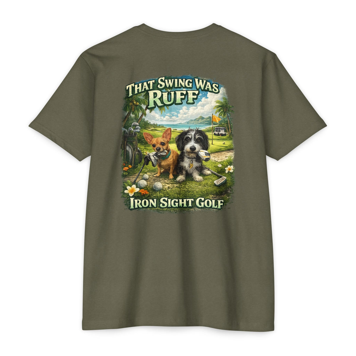 Mischief Dogs golf T-shirt by SLYR Apparel - product view 2