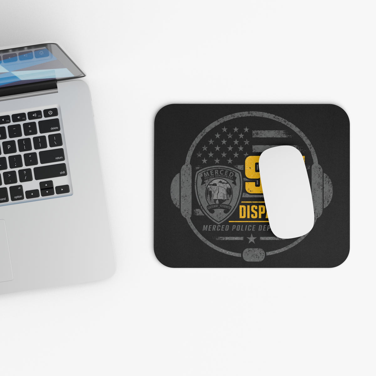 911 Dispatcher Mouse Pad — Merced Police Department 9"x8" by SLYR Apparel — product image 4