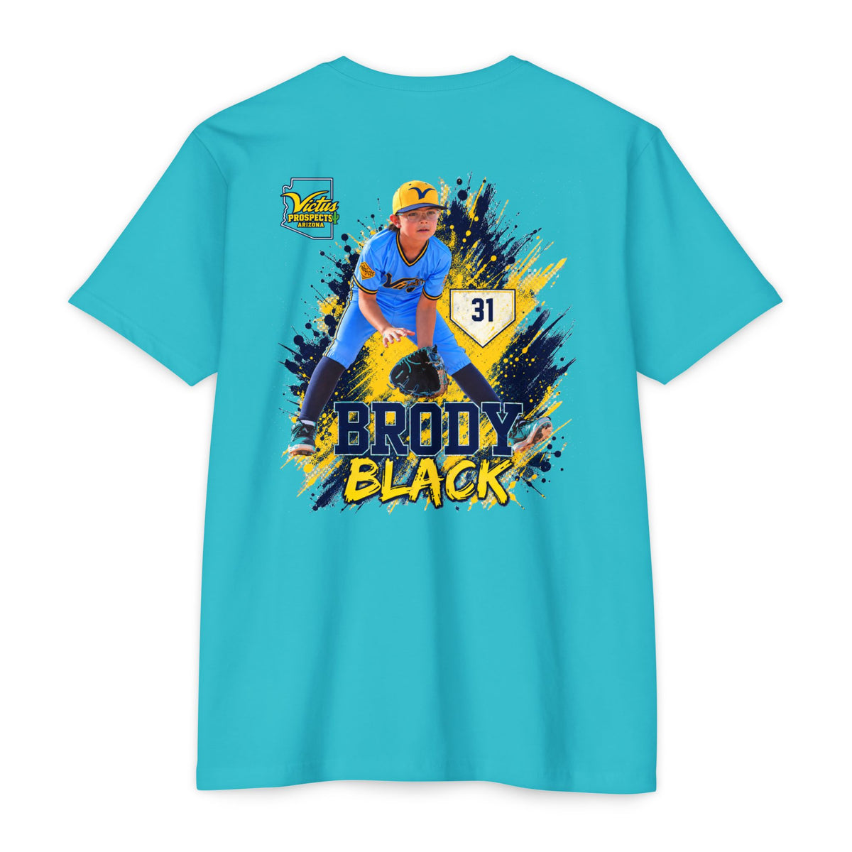 Brody Black number 31 personalized baseball T-shirt - SLYR Apparel