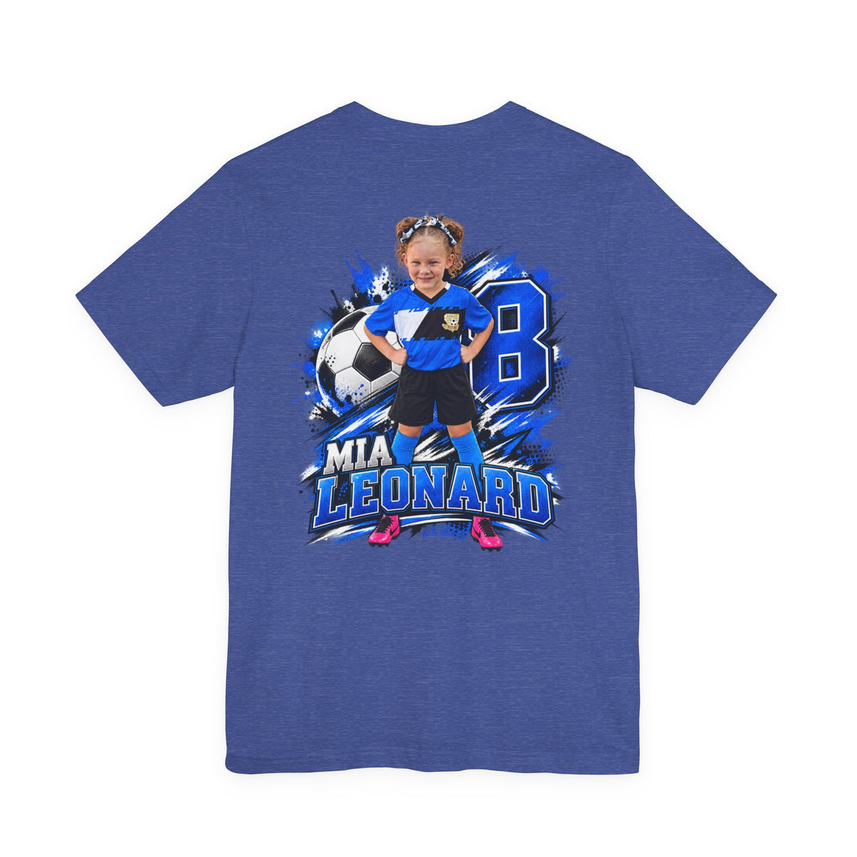 Mia Leonard personalized soccer tee product image - SLYR Apparel