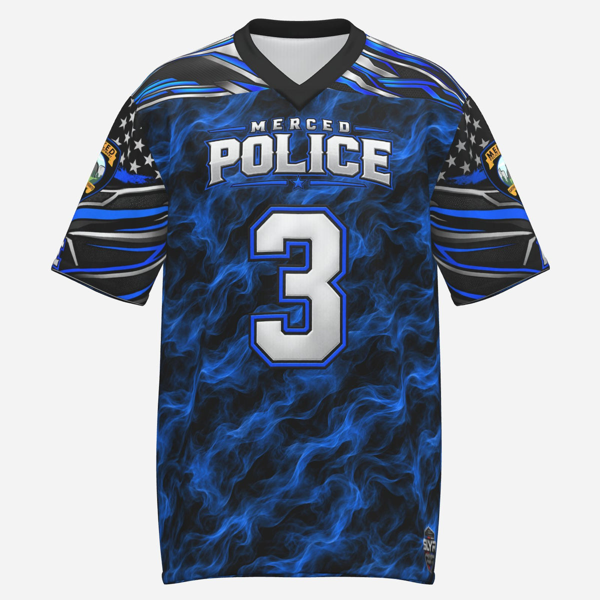 SLYR Apparel number 3 City Police athletic jersey product photo 1