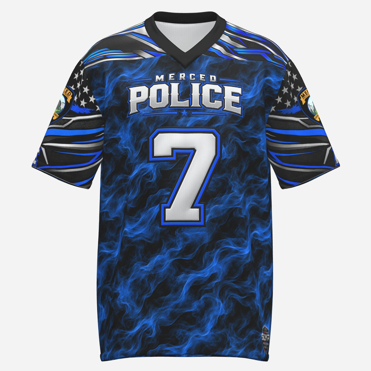 SLYR Apparel number 7 City Police athletic jersey product photo 1