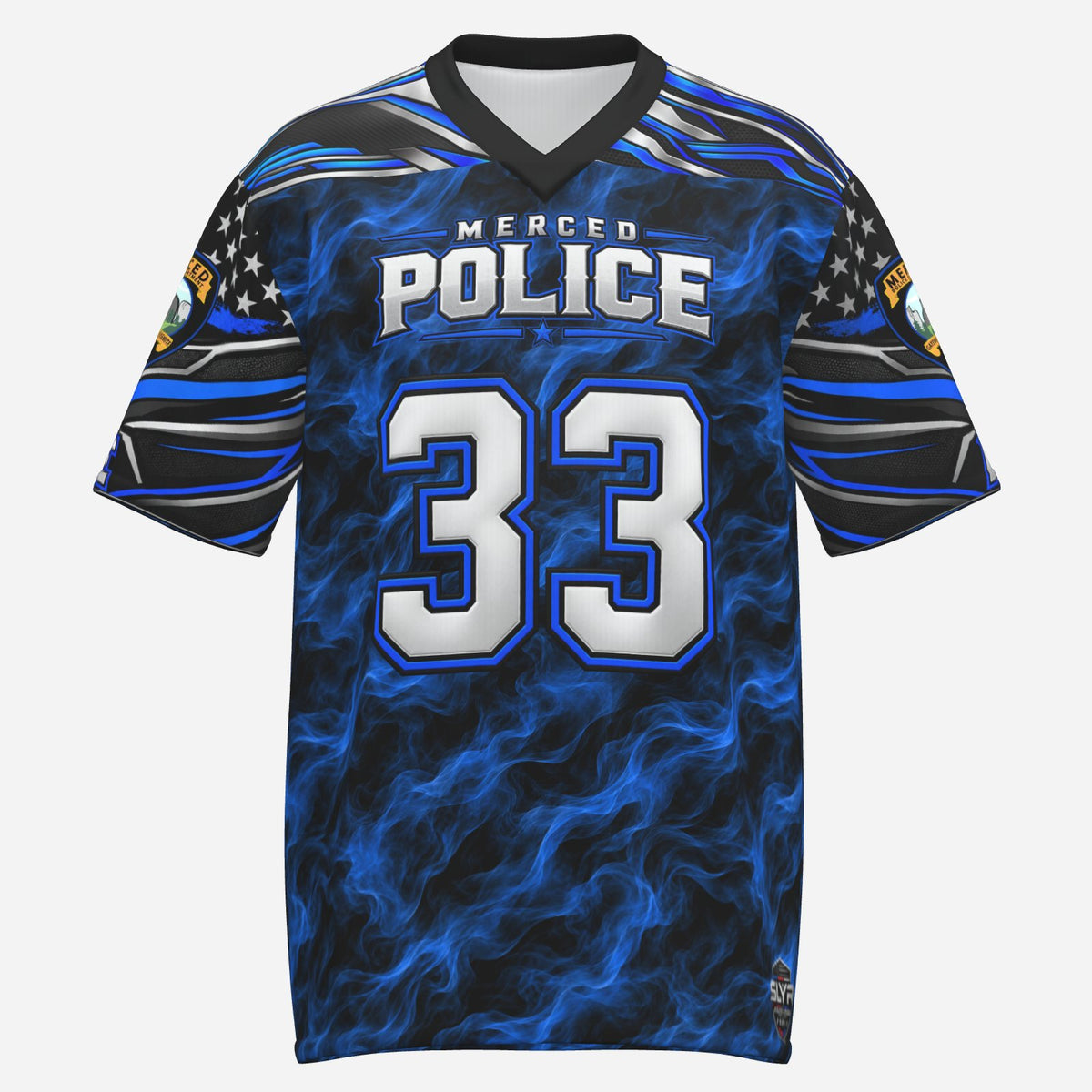 SLYR Apparel number 33 City Police athletic jersey product photo 1
