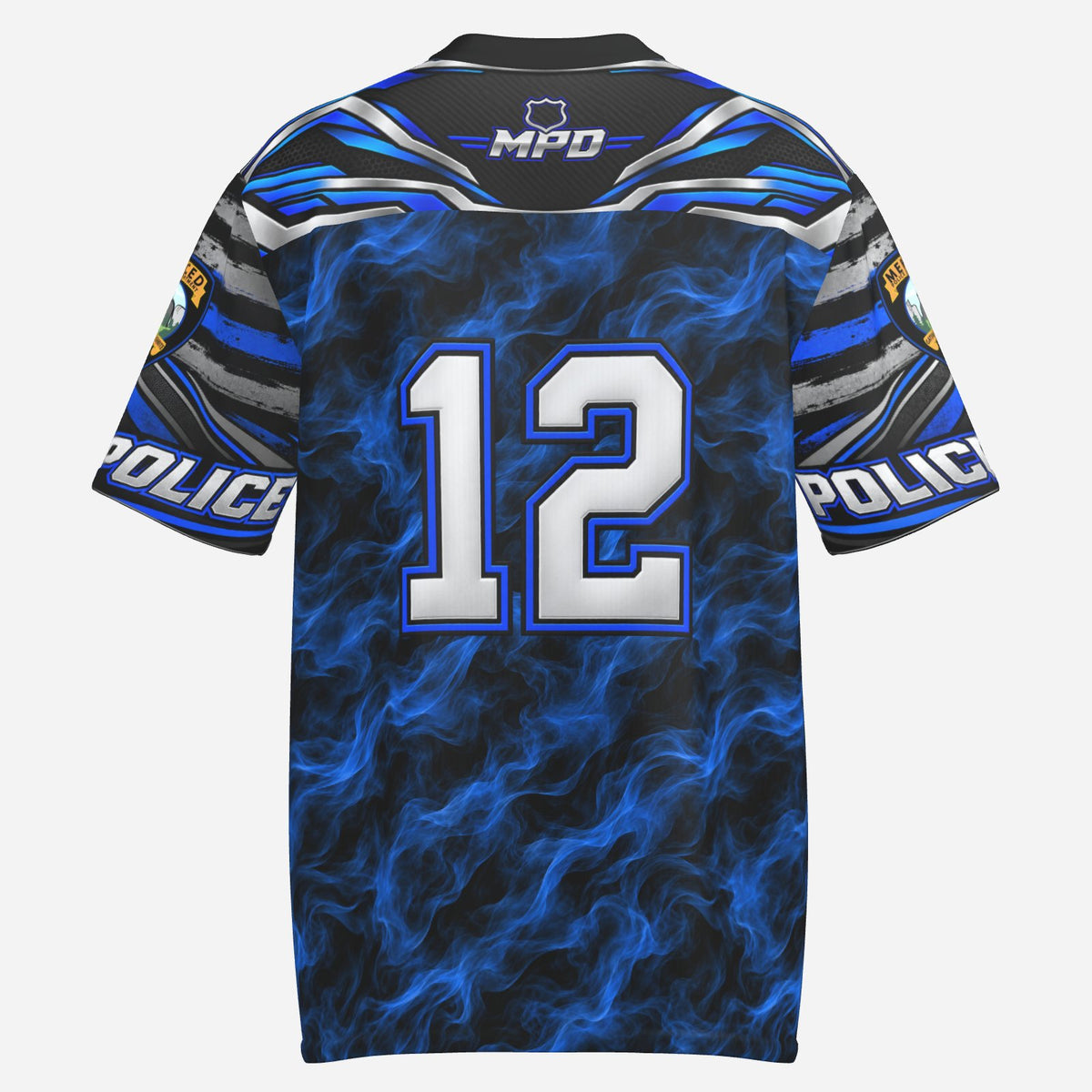 SLYR Apparel number 12 City Police athletic jersey product photo 2
