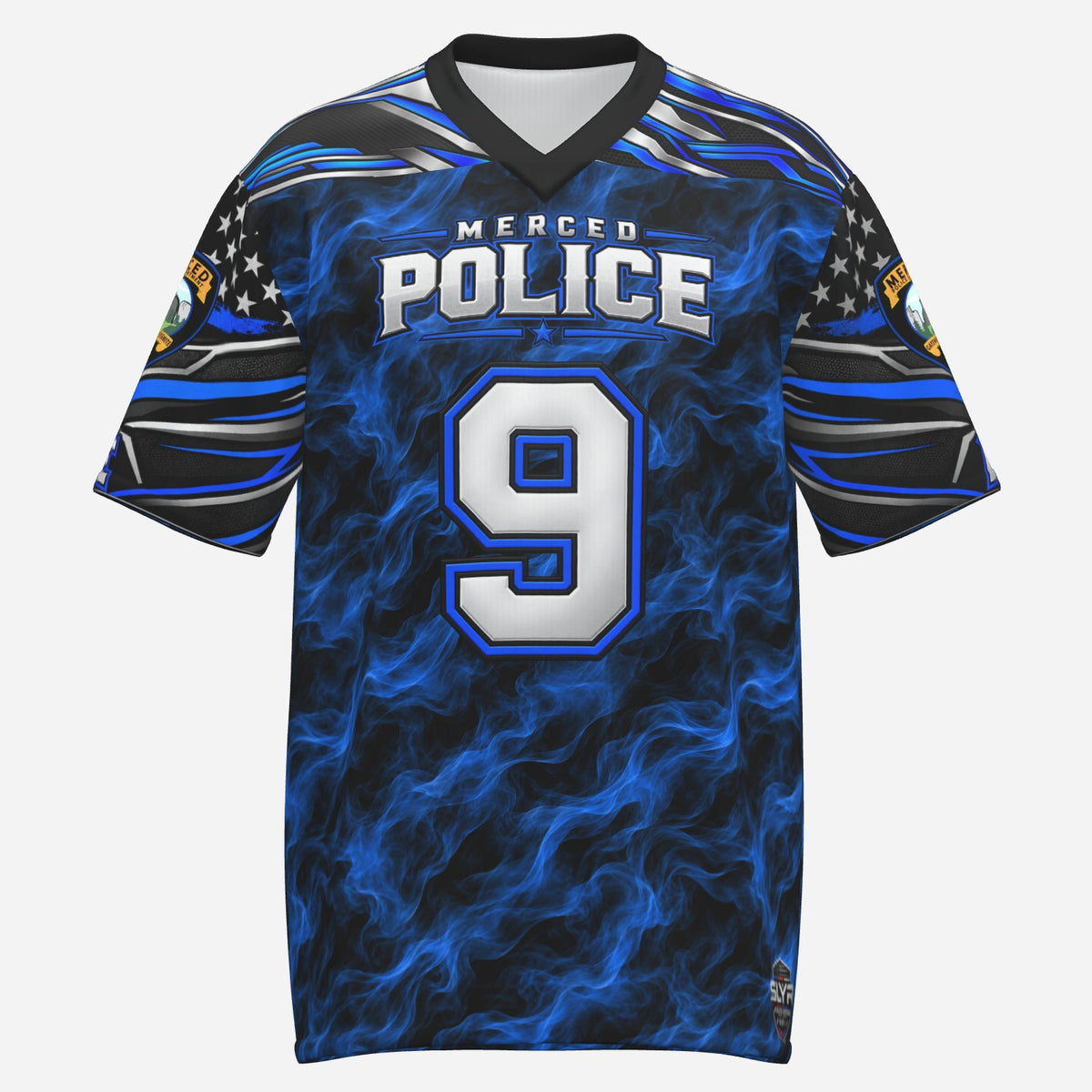 SLYR Apparel number 9 City Police athletic jersey product photo 1