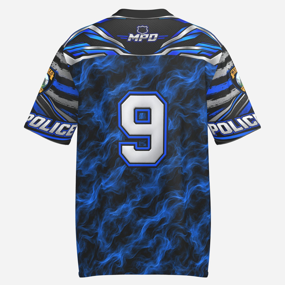 SLYR Apparel number 9 City Police athletic jersey product photo 2