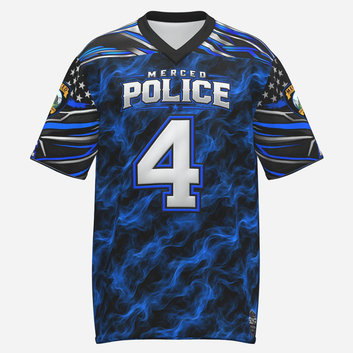 SLYR Apparel number 4 City Police athletic jersey product photo 1