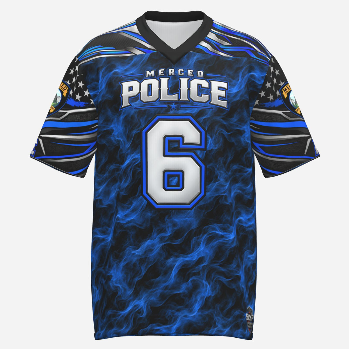 SLYR Apparel number 6 City Police athletic jersey product photo 1