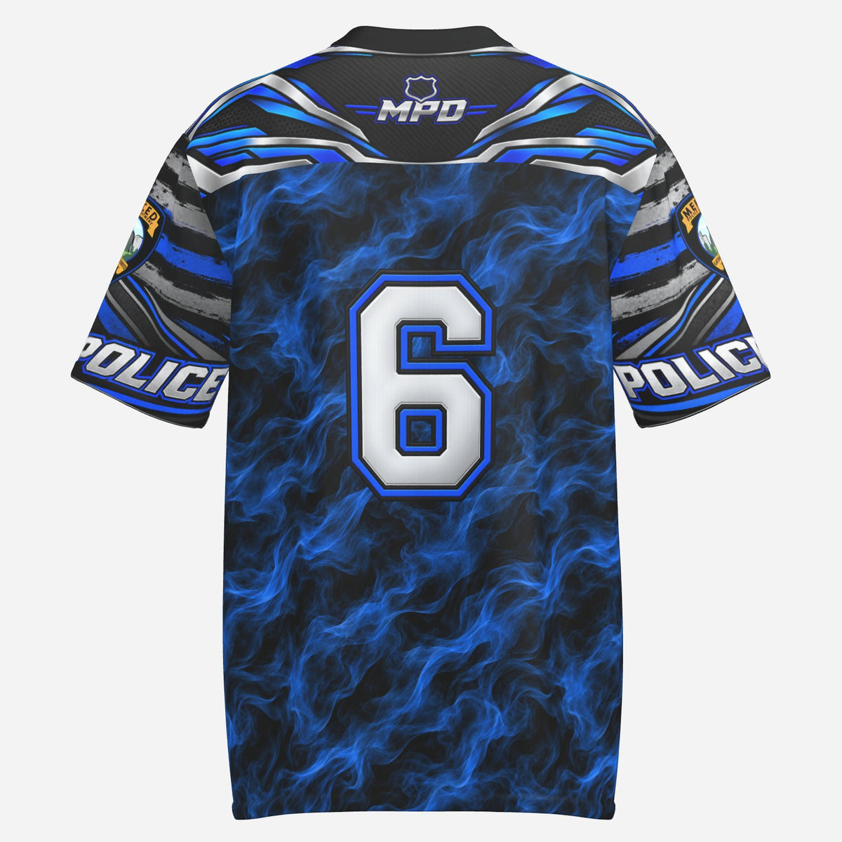 SLYR Apparel number 6 City Police athletic jersey product photo 2