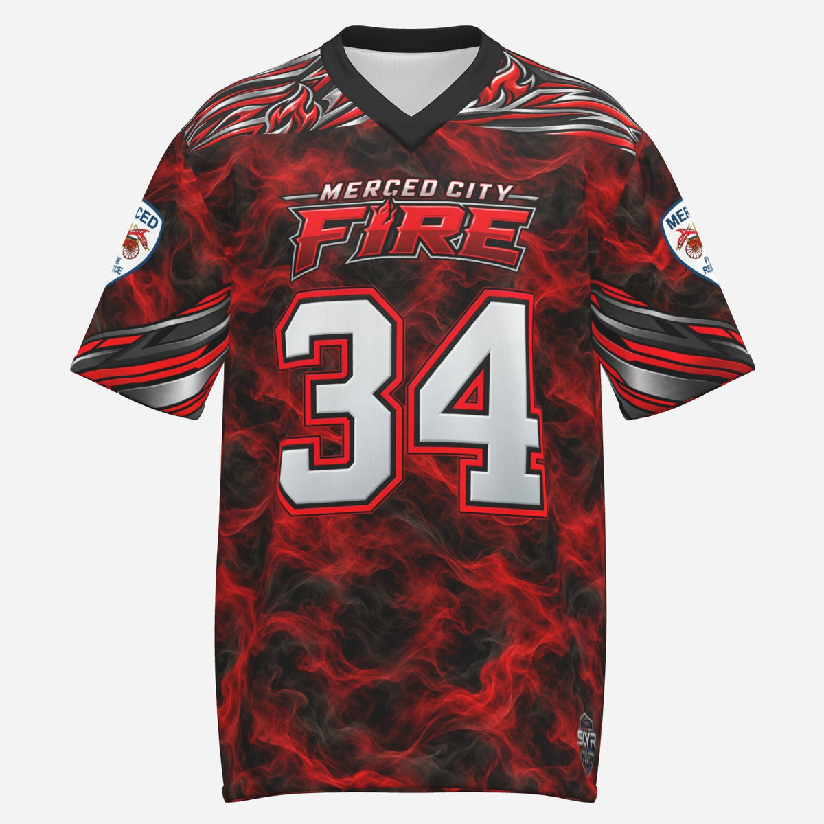 SLYR Apparel City Fire athletic jersey number 34, product image 1