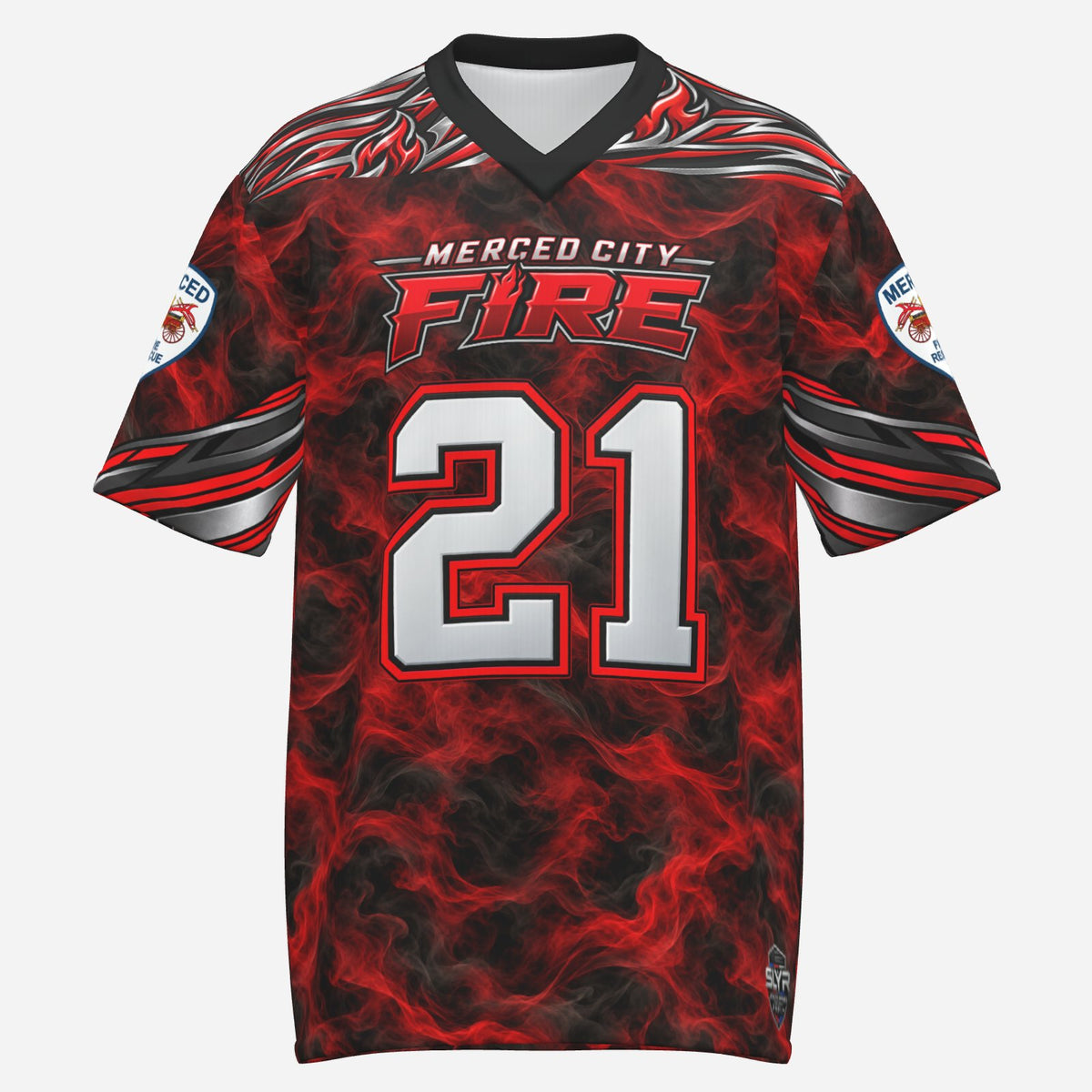 SLYR Apparel City Fire athletic jersey number 21, product image 1