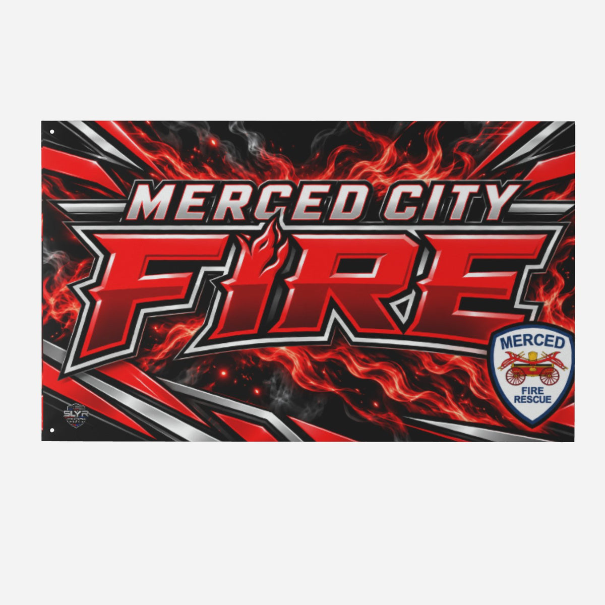 City Fire Athletic Flag 3 by 5 foot firefighter sports flag – SLYR Apparel product image 3