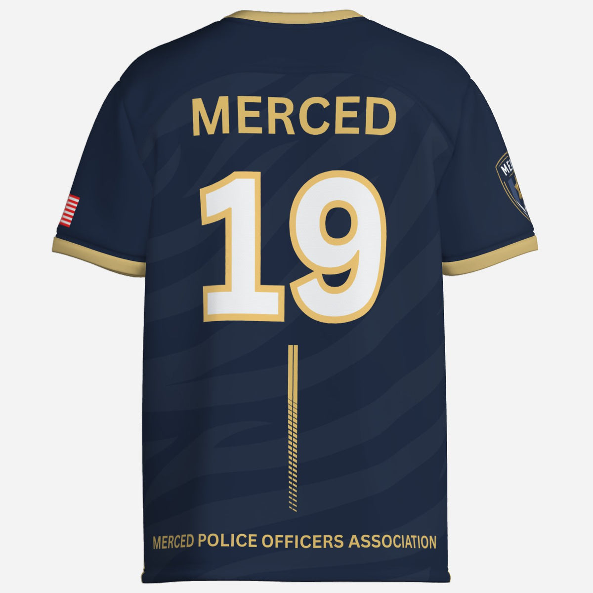 SLYR Apparel #19 MPOA Soccer Jersey for the Merced Police Officers Association Football Club
