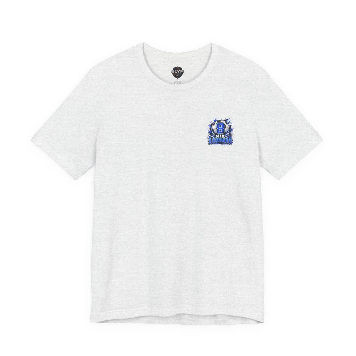 Mia Leonard personalized soccer fan tee - SLYR Apparel