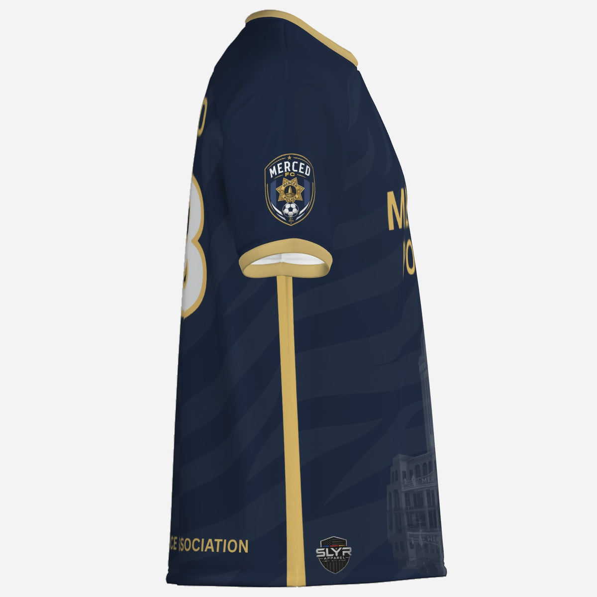 SLYR Apparel #23 MPOA Soccer Jersey for the Merced Police Officers Association Football Club