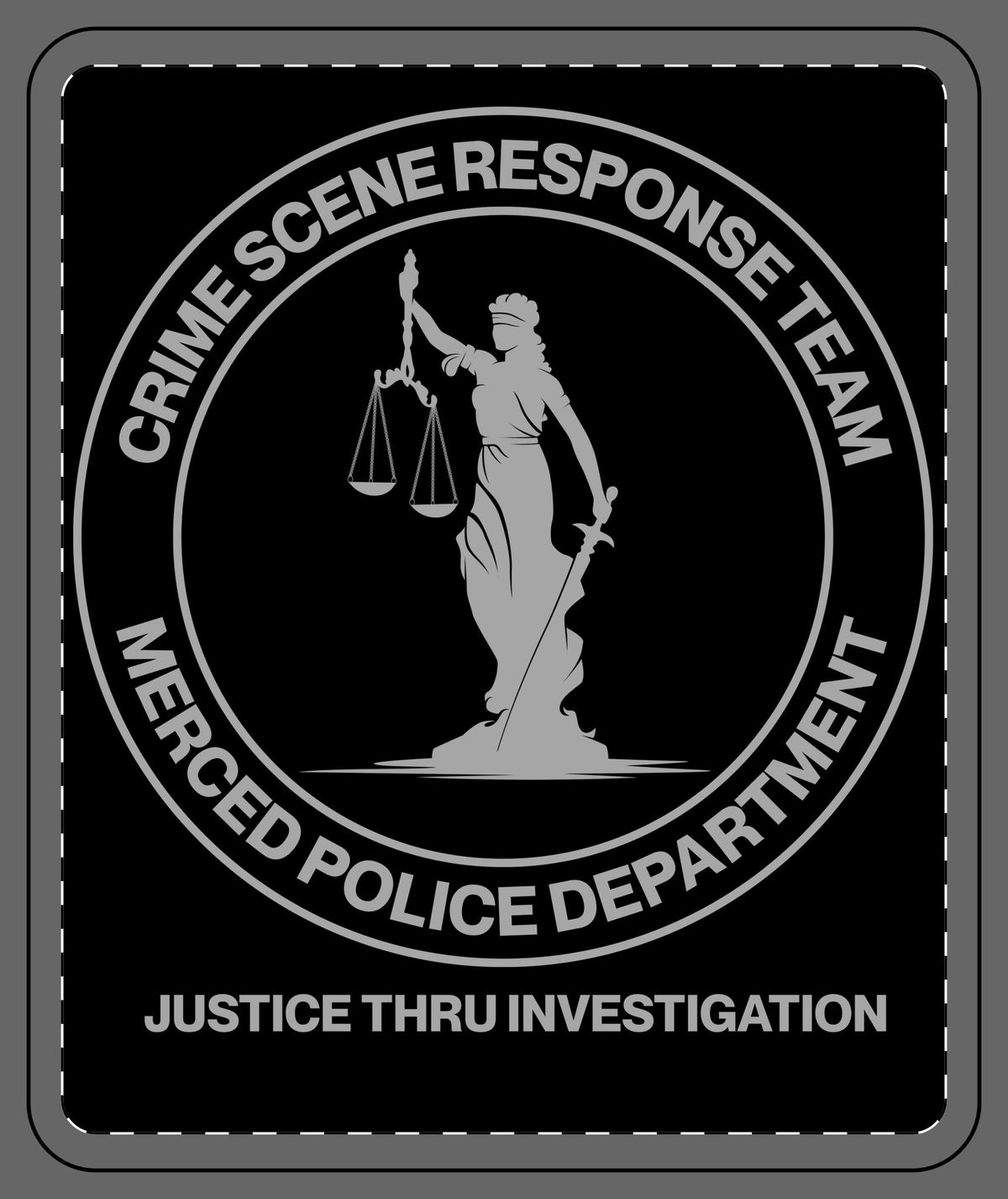 Merced PD Crime Scene Response Team fleece blanket by SLYR Apparel — product view 1