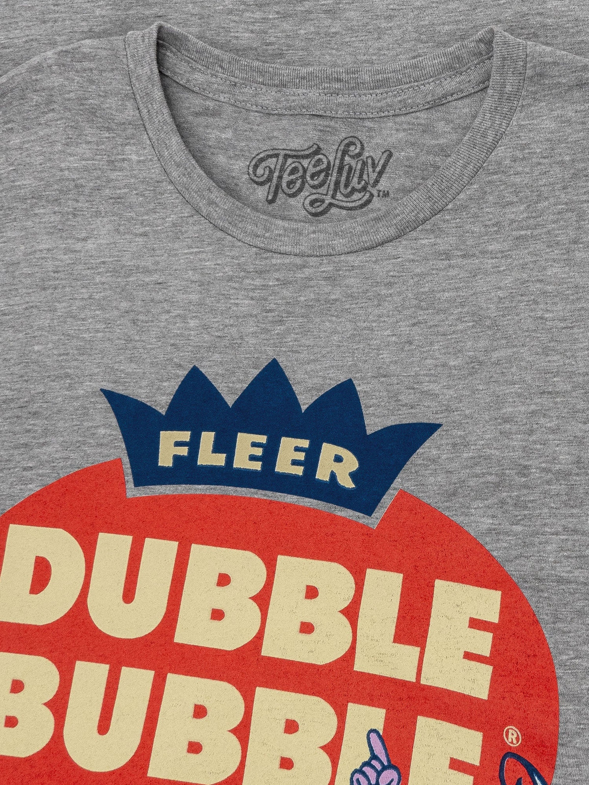 Fleer Dubble Bubble Gum Retro Graphic T-Shirt — Athletic Gray Heather - SLYR Apparel