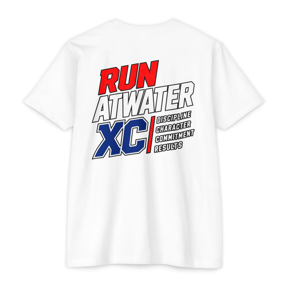 Run Atwater XC front and back cross country T-shirt by SLYR Apparel — product view 7
