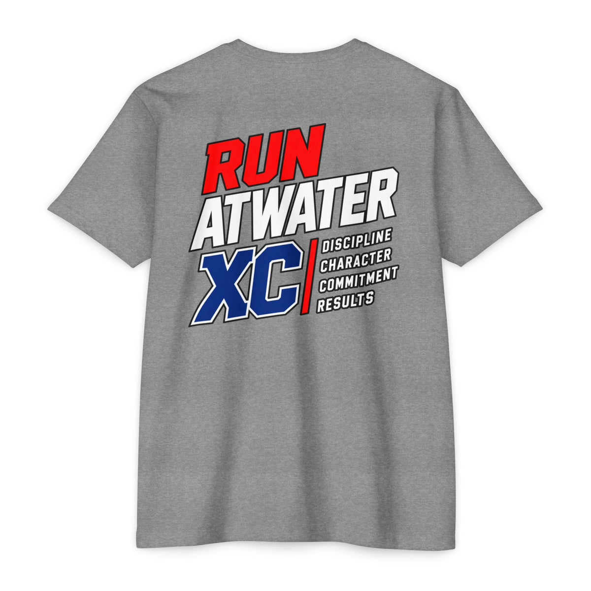Run Atwater XC front and back cross country T-shirt by SLYR Apparel — product view 9