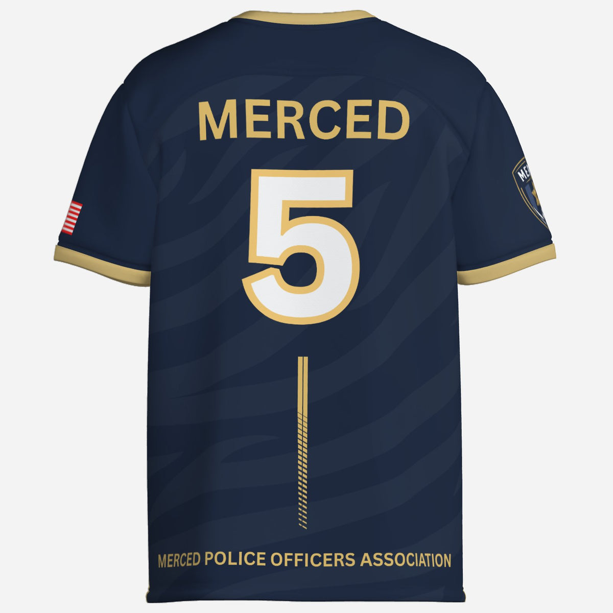 SLYR Apparel #5 MPOA Soccer Jersey for the Merced Police Officers Association Football Club