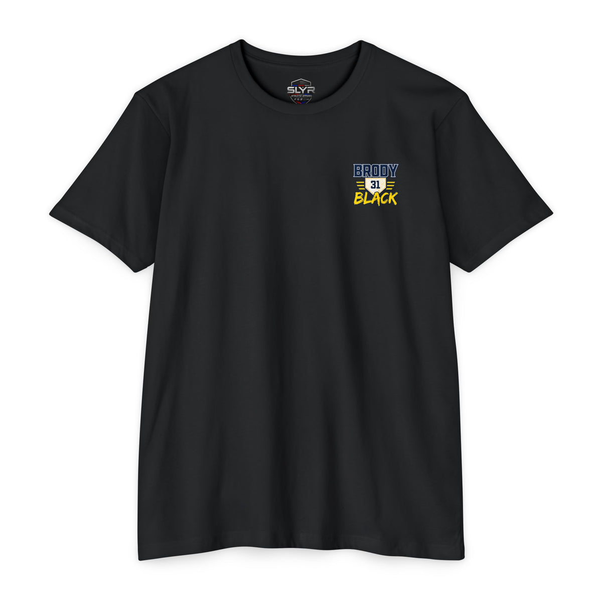 Brody Black personalized sports T-shirt - SLYR Apparel