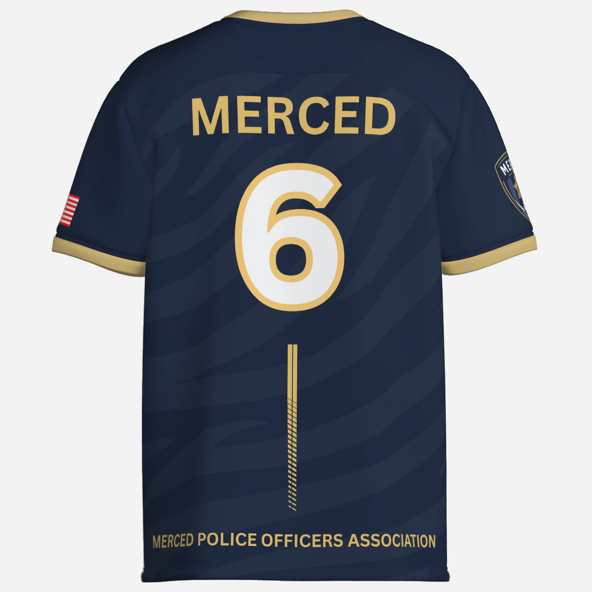 SLYR Apparel #6 MPOA Soccer Jersey for the Merced Police Officers Association Football Club