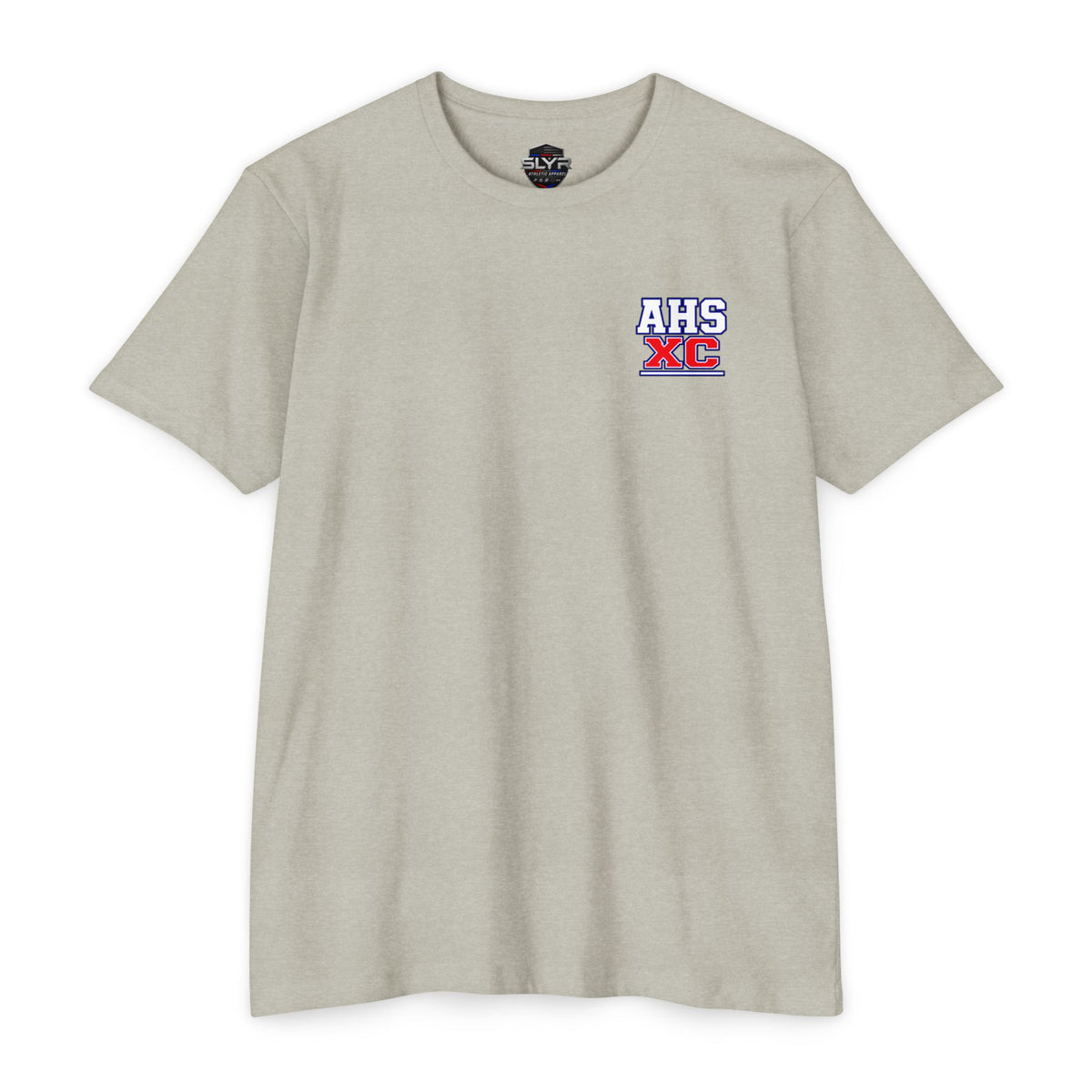 Atwater Cross Country AHS XC front and back T-shirt by SLYR Apparel — product view 3