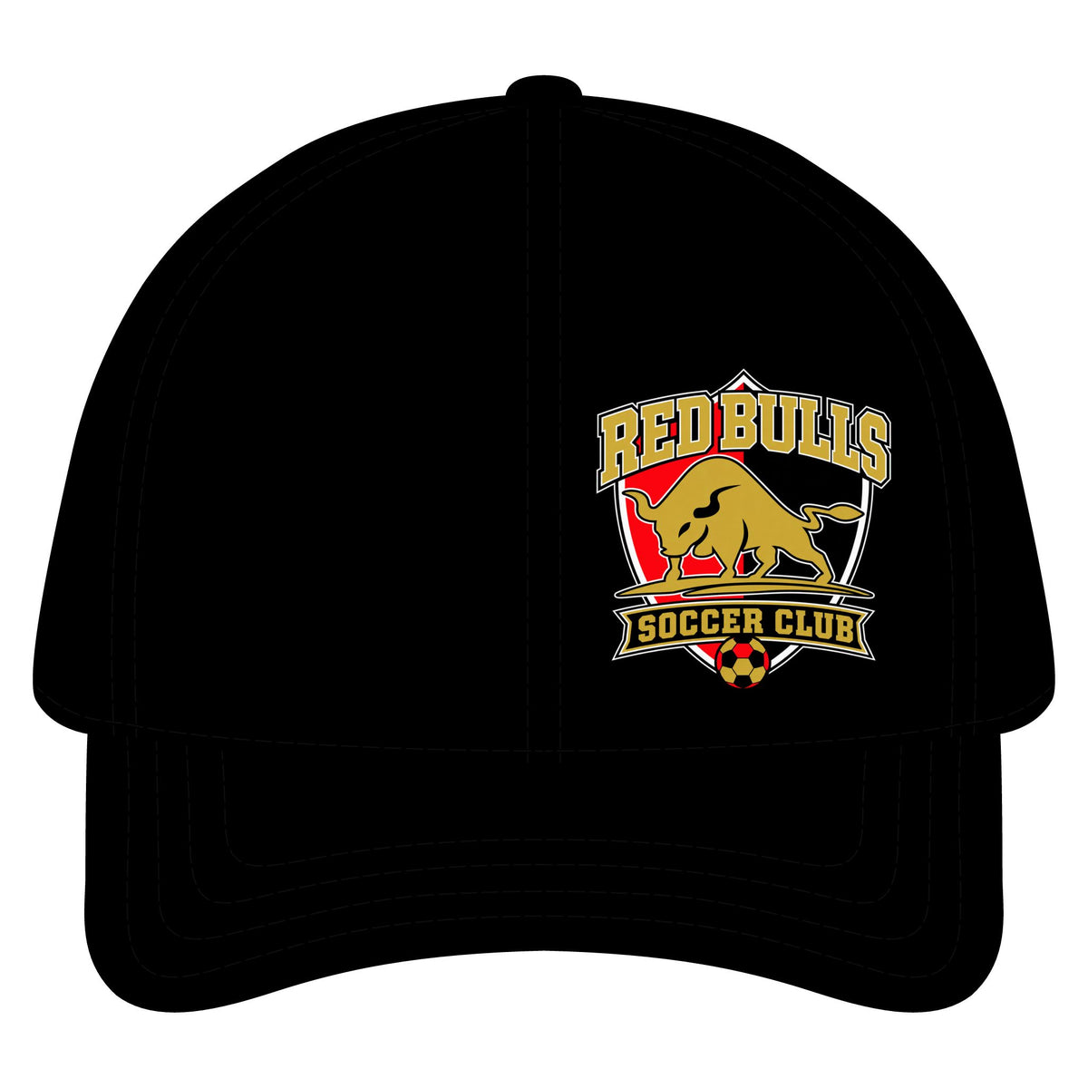 Red Bulls Soccer Club black solid snapback cap with club crest - SLYR Apparel