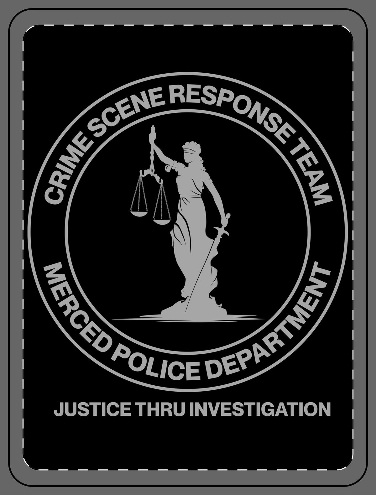 Merced PD Crime Scene Response Team fleece blanket by SLYR Apparel — product view 2