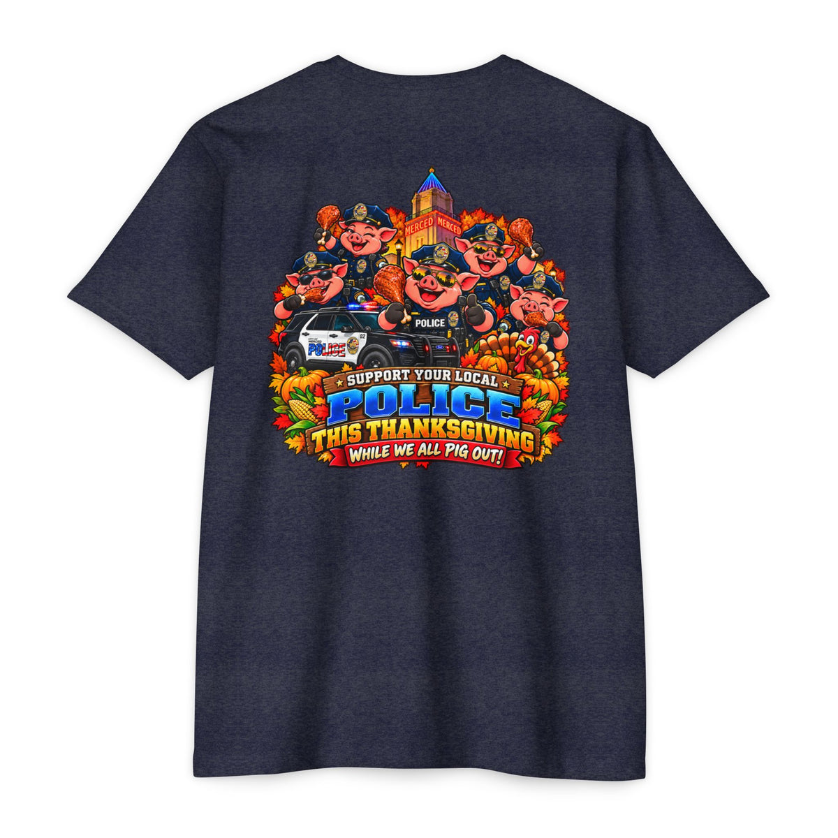 SLYR Apparel Support Your Local Police Thanksgiving T-Shirt