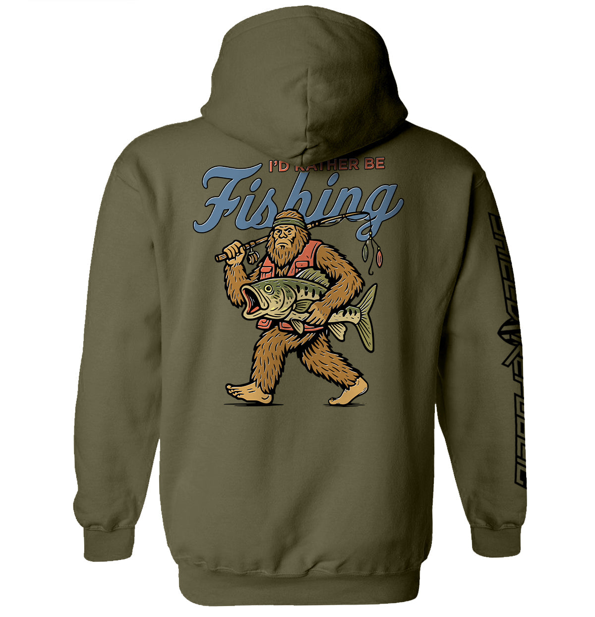 I'd Rather Be Fishing Bigfoot T-Shirt - SLYR Apparel