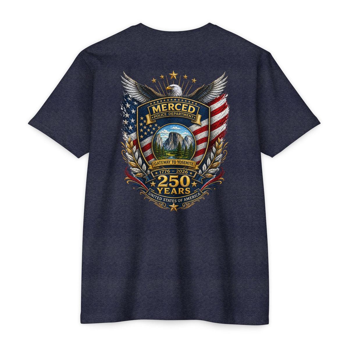 SLYR Apparel America 250 commemorative T-shirt – Merced Edition