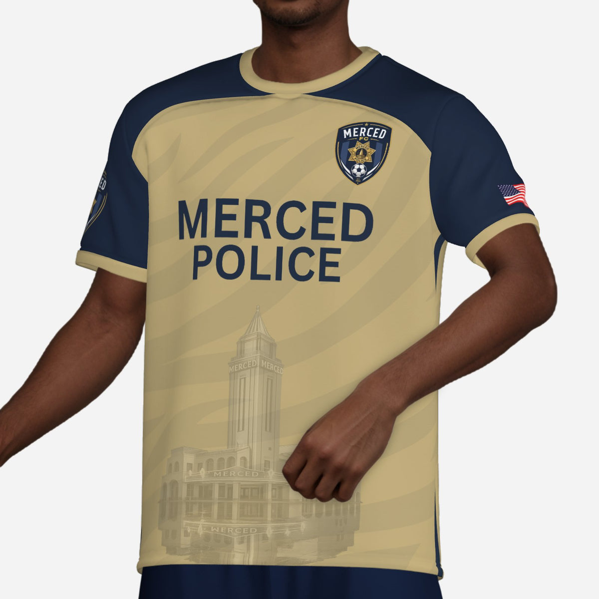 SLYR Apparel Merced FC Goalkeeper Jersey for the Merced Police Department soccer team