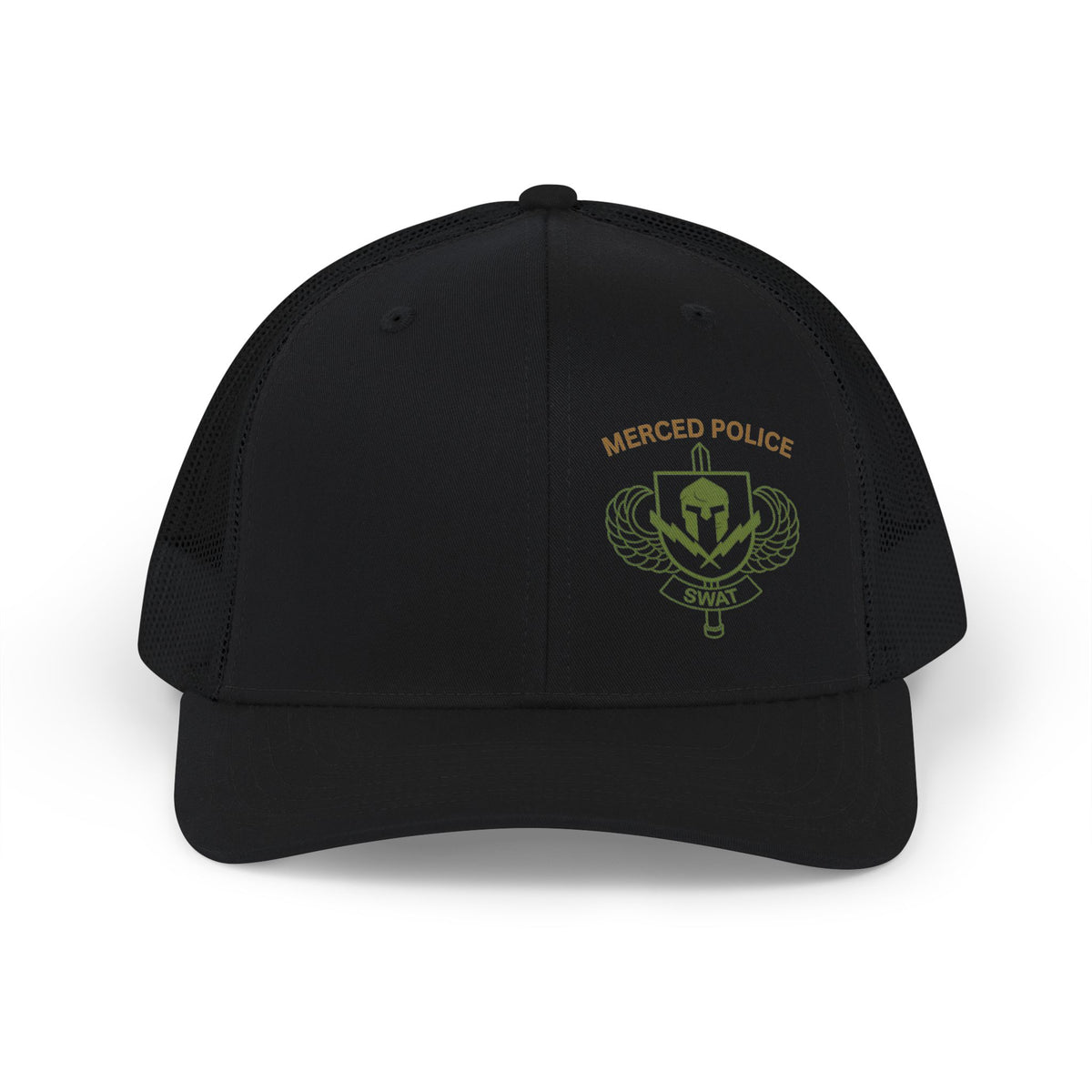 SLYR Apparel Merced PD SWAT Team snapback trucker cap