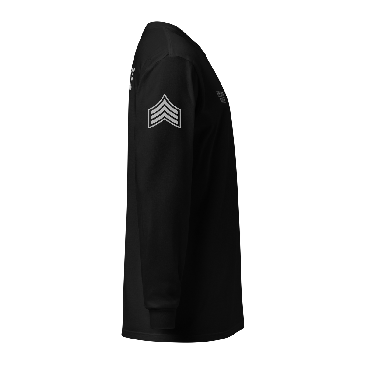Right-side view of SLYR Apparel MPD Sergeant Explorer Advisor long sleeve shirt in black
