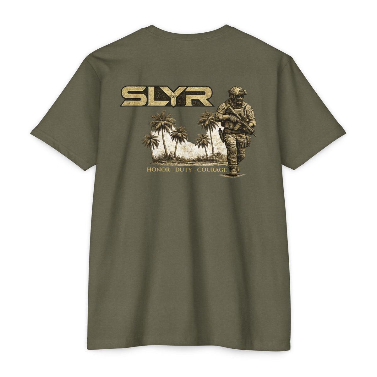 SLYR Apparel SLYR Tactical Honor Duty Courage Graphic Tee