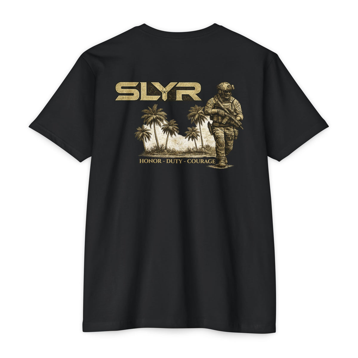 SLYR Apparel SLYR Tactical Honor Duty Courage Graphic Tee