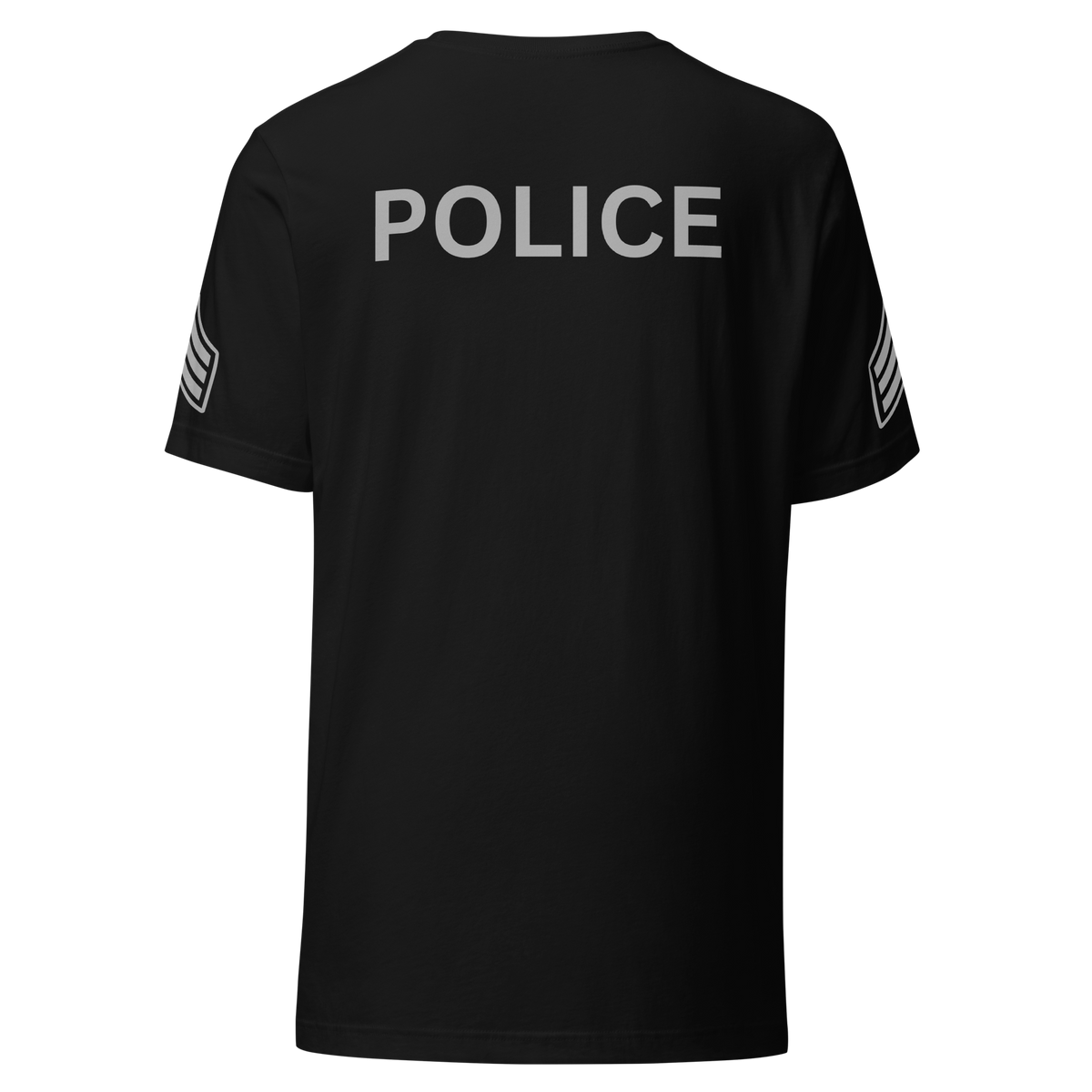 SLYR Apparel Merced Police Department Sergeant D-Flex print black T-shirt back design