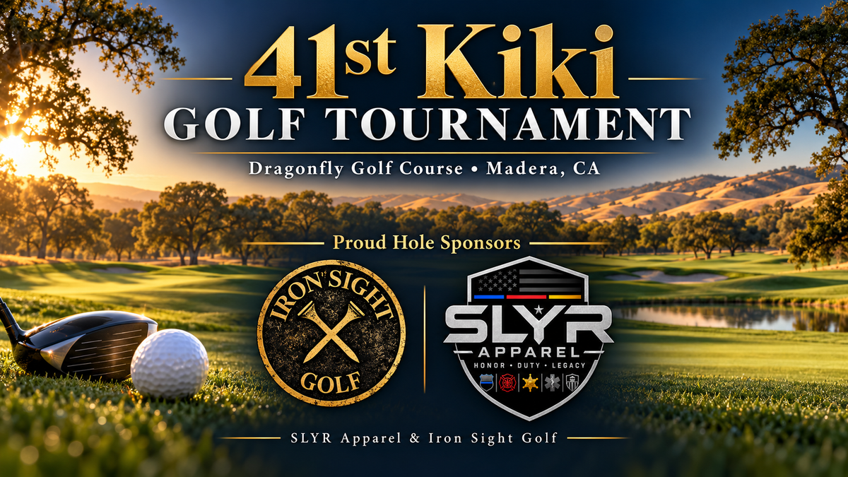41st Kiki Golf Tournament at Dragonfly Golf Course in Madera, California. Proud hole sponsors SLYR Apparel and Iron Sight Golf.