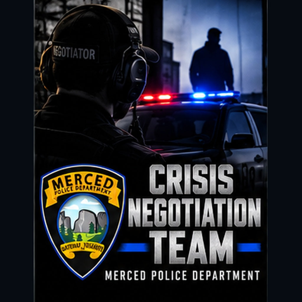 Merced Police Crisis Negotiation Team CNT apparel and accessories collection cover