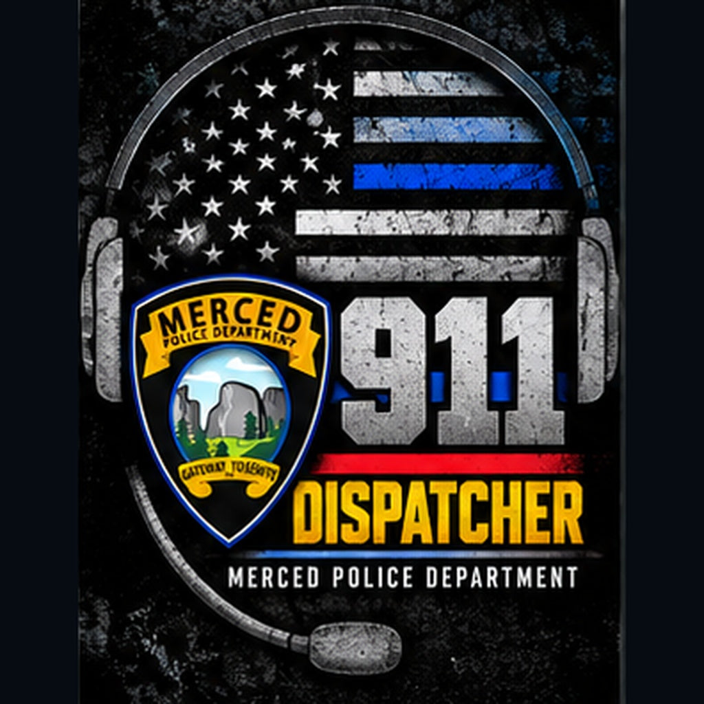 Merced Police Department Dispatcher Apparel collection cover for dispatch shirts and hoodies