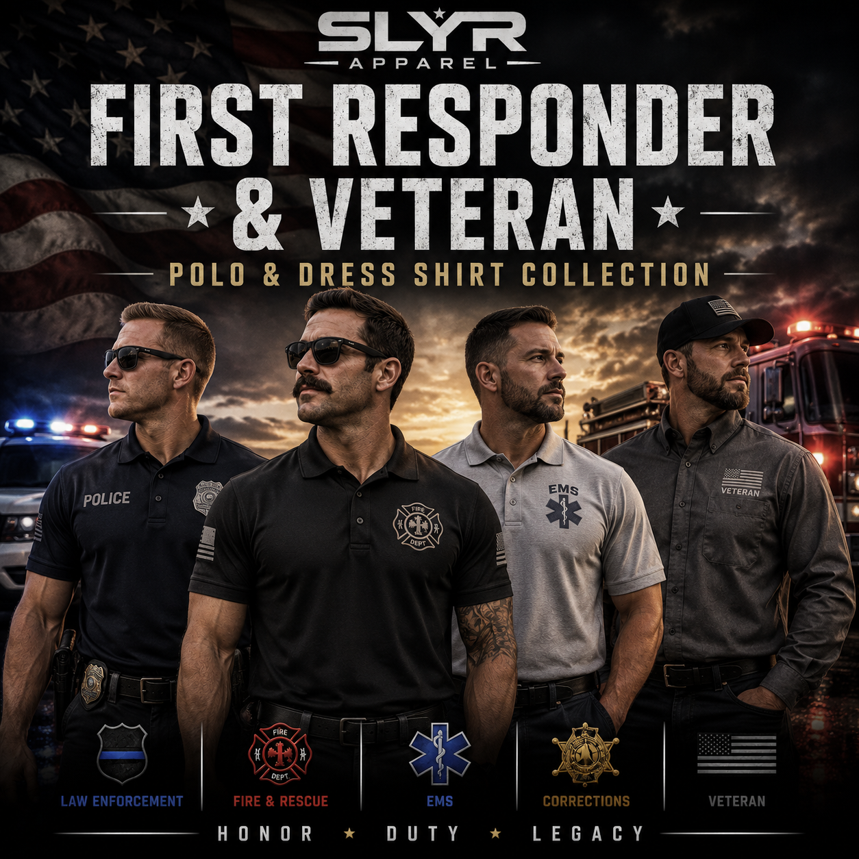 First Responder & Veteran Polo & Dress Shirts