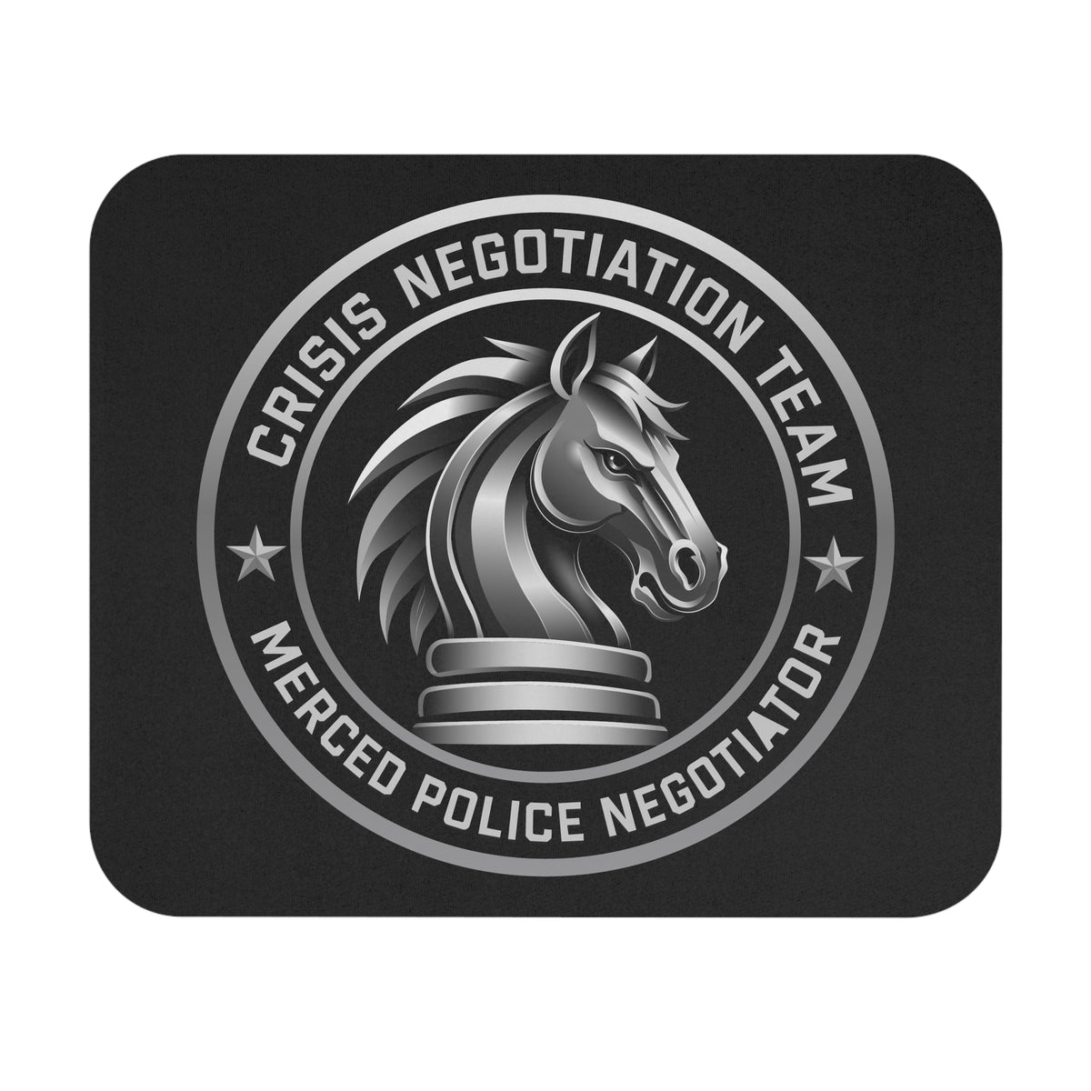 Crisis Negotiation Team Mouse Pad — Merced Police Negotiator Desk Mat 9"x8" by SLYR Apparel — product image 1