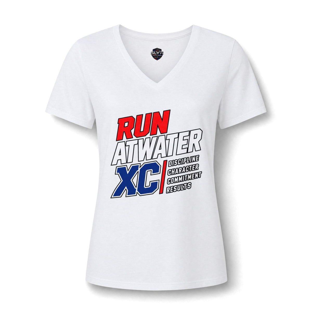 Women's Run Atwater XC V-Neck Tee — Cross Country Team Shirt - SLYR Apparel