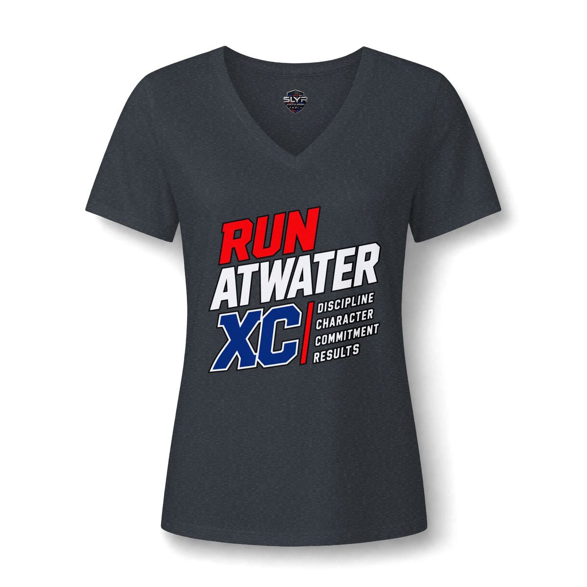 Women's Run Atwater XC V-Neck Tee — Cross Country Team Shirt - SLYR Apparel