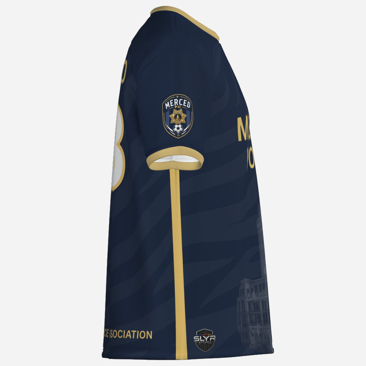 SLYR Apparel #13 MPOA Soccer Jersey for the Merced Police Officers Association Football Club